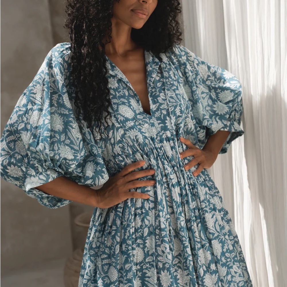 Kyra Mini Dress in Ocean Blue